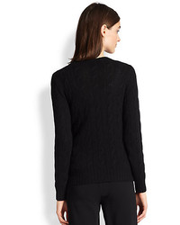 Ralph Lauren Black Label Cable Knit Cashmere Sweater