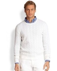 Renderen hoe Watt Polo Ralph Lauren Cable Knit Cashmere Sweater, $398 | Saks Fifth Avenue |  Lookastic