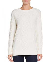 Rachel Zoe Cable Knit Cotton Cashmere Sweater
