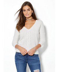 New York & Co. Cable Knit Dolman Sweater