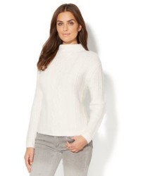 New York & Co. Cable Knit Mock Neck Sweater