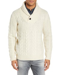 Schott NYC Cable Knit Wool Blend Fisherman Sweater