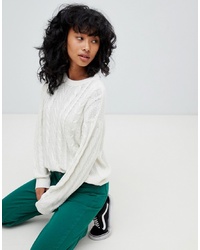 Pull&Bear Cable Knitted Jumper In Oatmealoatmeal
