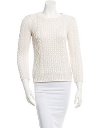Women's White Cable Sweaters by Tory Burch | Lookastic