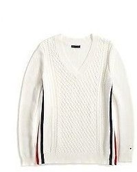 Tommy Hilfiger Cable Side Striped Sweater