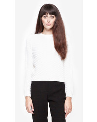 Carven Diagnol Knit Cable Sweater