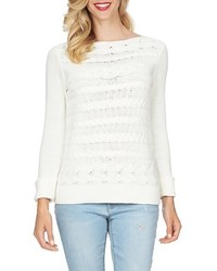 Cece By Cynthia Steffe Horizontal Cable Knit Sweater