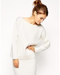 Asos Collection Co Ord Sweater In Structured Cable Knit
