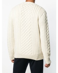 Sunspel Crewneck Cable Knit Sweater