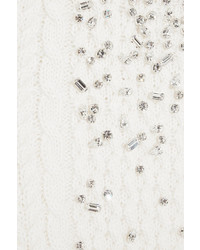 Miu Miu Crystal Embellished Cable Knit Sweater