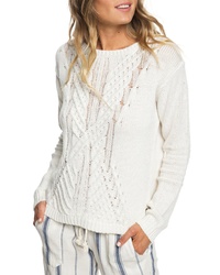 Roxy Glimpse Of Romance Cable Knit Sweater