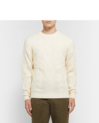 A.P.C. Jacques Yves Slim Fit Cable Knit Wool Sweater