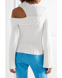 Hellessy Johannes Button Embellished Cutout Cotton Sweater