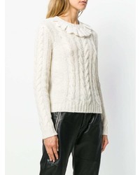 Philosophy di Lorenzo Serafini Lace Collar Knit Sweater