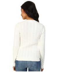 Lacoste Long Sleeve Cotton Cable Knit Sweater