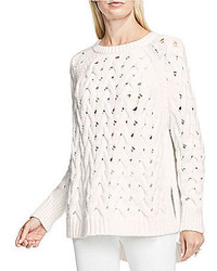 Vince Camuto Long Sleeve Crew Neck Chunky Cable Sweater