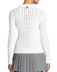 Thom Browne Merino Wool Cable Sweater