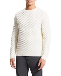 Theory Milton Textured Crewneck Wool Cashmere Sweater