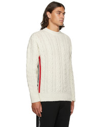 Moncler Off White Cable Knit Sweater