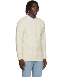 Ernest W. Baker Off White Cable Knit Sweater