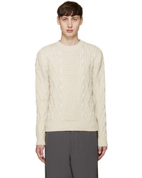 Alexander McQueen Off White Cableknit Sweater