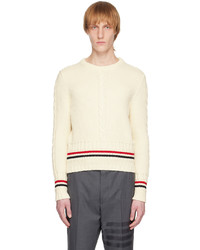 Thom Browne Off White Stripe Sweater