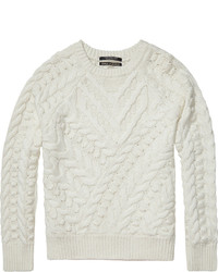 Scotch & Soda Cable Knit Cashmere Mix Sweater