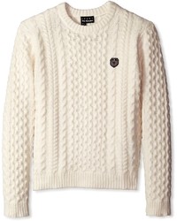 The Kooples Sport Cable Knit Sweater With Crest