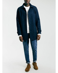 Topman Ivory Fife Moss Cable Crew Sweater