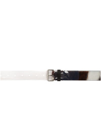 Dheygere White And Brown Calf Hair Belt
