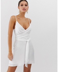 ASOS DESIGN Cami Wrap Mini Dress With
