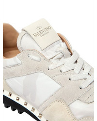 Valentino Camouflage Suede Running Sneakers