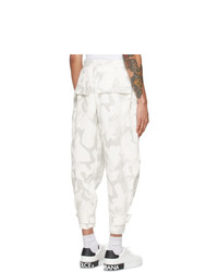 Dolce and Gabbana White Camo Jogging Cargo Pants