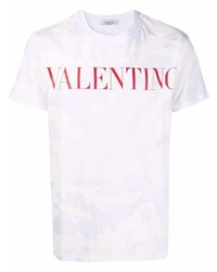 Valentino Camouflage Print Logo T Shirt