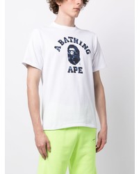 A Bathing Ape College Logo Print Cotton T Shirt