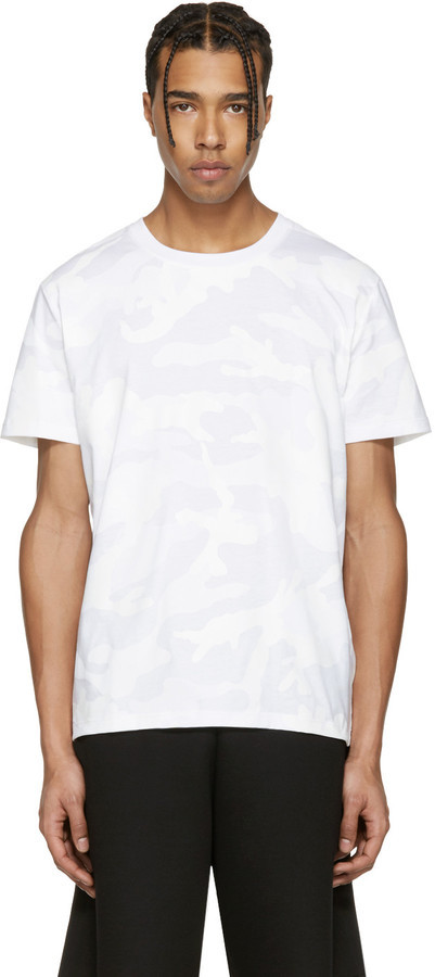 Fest drøm avis Valentino Off White Camo T Shirt, $595 | SSENSE | Lookastic