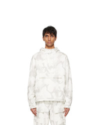 Dolce and Gabbana White French Terry Camo Hoodie
