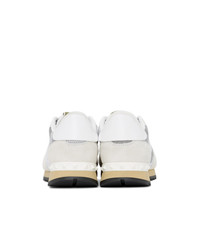 Valentino White And Grey Garavani Rockrunner Sneakers