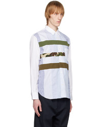 Comme des Garcons Homme White Paneled Shirt