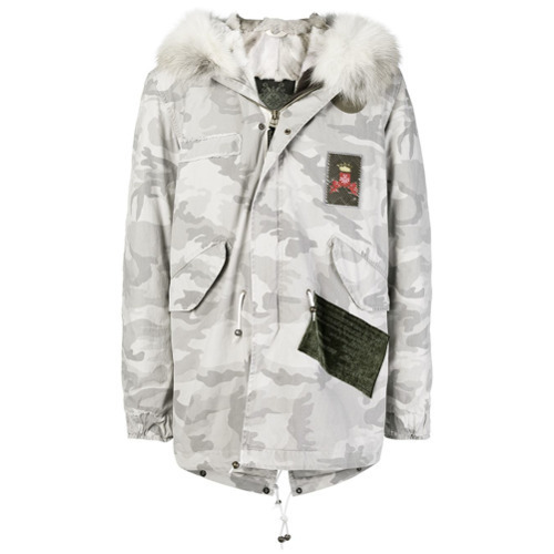 White camo outlet parka