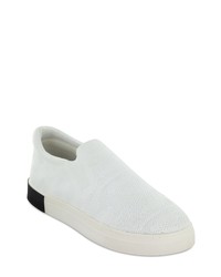 White Camouflage Slip-on Sneakers