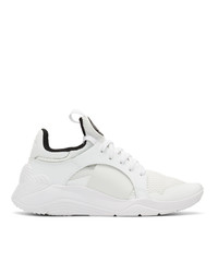 White Canvas Athletic Shoes