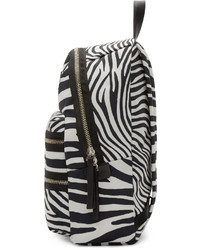 Marc Jacobs Black Off White Zebra Biker Backpack