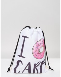 7X I Donut Care Drawstring Backpackpink