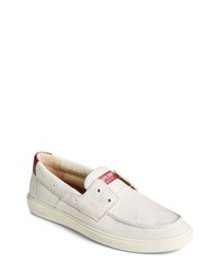Sperry Outer Banks Washed Twill Boat Shoe In Khaki At Nordstrom