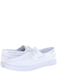Men's White Canvas Boat Shoes by Polo 