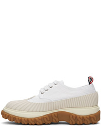 Thom Browne White Canvas Duck Boat Shoes