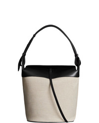 Burberry The Large Cotton Linen And Leather Bucket Bag