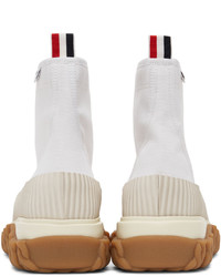 Thom Browne White Canvas Duck Boots