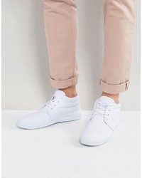Asos Chukka Sneakers In White Canvas